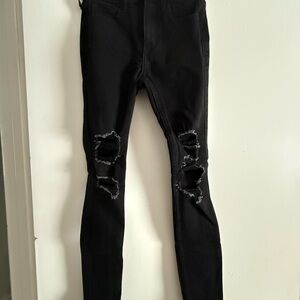 Hollister Black Skinny Distressed Jeans